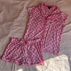 Pink Heart Pajama Set – Size Medium
